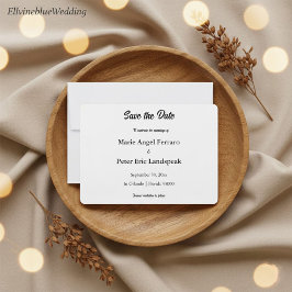 Minimalistische Elegante Typografie Zwart & Wit Save The Date