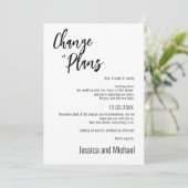 💍 Minimalistische Elegante verandering van planne Save The Date (Staand voorkant)