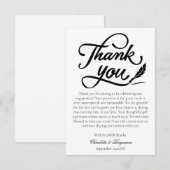 Minimalistische Elegante Verlovingsring Bedankkaart (Voorkant / Achterkant)