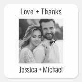 💍 minimalistische elegante vierkante sticker (Voorkant)