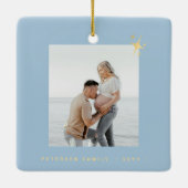 Minimalistische elegante vrede liefde vreugde fami keramisch ornament (Achterkant)