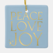 Minimalistische elegante vrede liefde vreugde fami keramisch ornament (Voorkant)