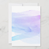 Minimalistische elegante waterverf blauw paarse br kaart (Achterkant)