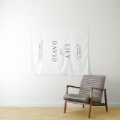 Minimalistische Elegante Welkom Bruiloft  Wandkleed (In Situ (horizontaal))