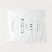 Minimalistische Elegante Welkom Bruiloft  Wandkleed (Voorkant (horizontaal))