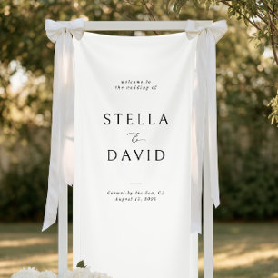 Minimalistische Elegante Welkom Trouw Vinyl Banner