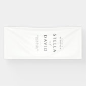 Minimalistische Elegante Welkom Trouwen Vinyl Bann Spandoek (Horizontaal)