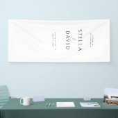 Minimalistische Elegante Welkom Trouwen Vinyl Bann Spandoek (Beurs)