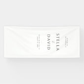 Minimalistische Elegante Welkom Trouwen Vinyl Bann Spandoek (Horizontaal)