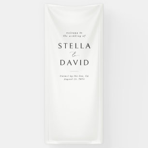 Minimalistische Elegante Welkom Trouwtapijt Banner