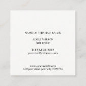 Minimalistische Elegante Wijn Rood Gouden Haar Pin Vierkante Visitekaartje (Achterkant)