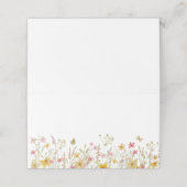 Minimalistische elegante wilde bloem Zomer vlinder Plaatskaartje (Buitenkant ongevouwen)