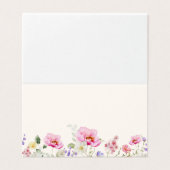 Minimalistische elegante wildflowers trouwkaart kaart (Buitenkant ongevouwen)