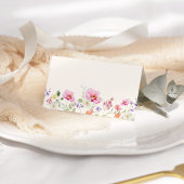 Minimalistische elegante wildflowers trouwkaart plaatskaartje