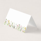 Minimalistische elegante wildflowers trouwkaarten kaart (Voorkant)