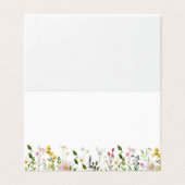 Minimalistische elegante wildflowers trouwkaarten kaart (Buitenkant ongevouwen)