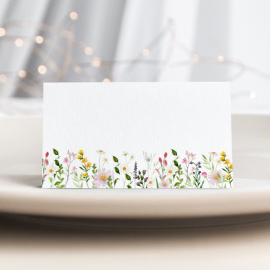 Minimalistische elegante wildflowers trouwkaarten kaart
