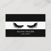 Minimalistische elegante wimpers zwart en wit