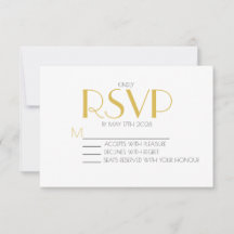 Minimalistische Elegante Witte en Gouden Bruiloft