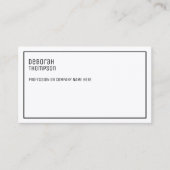 Minimalistische elegante witte en schone professio visitekaartje (Voorkant)