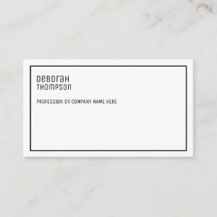 Minimalistische elegante witte en schone professio visitekaartje