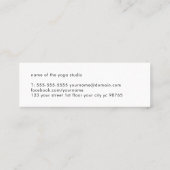 Minimalistische Elegante Witte Faux Koper Cirkel Y Mini Visitekaartje (Achterkant)