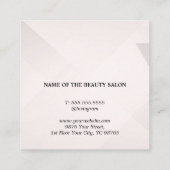 Minimalistische elegante witte geometrische schoon afsprakenkaartje (Achterkant)