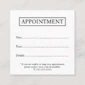 Minimalistische elegante witte geometrische schoon afsprakenkaartje (Voorkant)