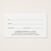 Minimalistische elegante witte gouden gele schoonh visitekaartje (Achterkant)