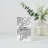 Minimalistische elegante witte moderne interieuron visitekaartje (Staand voorkant)