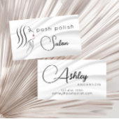 Minimalistische elegante witte professionele salon visitekaartje