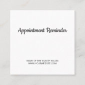 Minimalistische Elegante Witte Schoonheid Afspraak Afsprakenkaartje (Voorkant)
