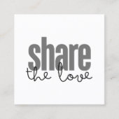 Minimalistische elegante zwart grijs wit vet schoo aanbevelingskaartje (Voorkant)