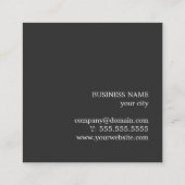 Minimalistische Elegante Zwart Wit Gouden Consulta Vierkante Visitekaartje (Achterkant)