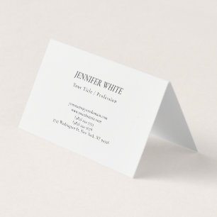 Minimalistische Elegante Zwart & Wit Retro Visitekaartje