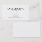 Minimalistische elegante zwart-wit retro visitekaartje (Voorkant / Achterkant)