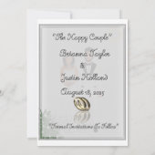 Minimalistische elegante zwart-wit Save the Date (Achterkant)