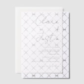 Minimalistische Elegante zwarte moderne script bru Vellum Uitnodigingen (Offset (Uitnodiging))