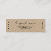 Minimalistische elegante zwarte moderne typografie mini visitekaartje (Achterkant)