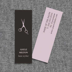 Minimalistische Elegante Zwarte Roos Kapsalon Mini Visitekaartje