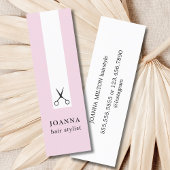 Minimalistische Elegante Zwarte Schaar Haar Stylis Mini Visitekaartje