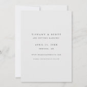 Minimalistische Elegante Zwarte & Witte Foto Bruil Save The Date (Achterkant)