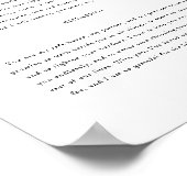 Minimalistische Elegante Zwarte & Witte Huwelijksg Poster (Hoek)