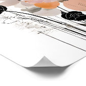 Minimalistische Elegantie Bloemen Modern Art Poste Poster (Hoek)