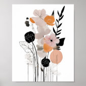 Minimalistische Elegantie Bloemen Modern Art Poste Poster (Voorkant)