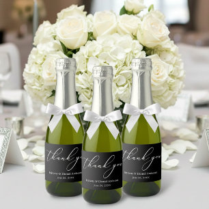 Minimalistische Elegantie Calligrafie Kies Kleur M Sparkling Wijnetiket