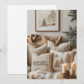 Minimalistische elegantie en gezellige kerst feestdagenkaart (Voorkant / Achterkant)