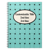 Minimalistische elegantie: geweven bandjes. Blauw  Notitieboek (Voorkant)