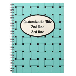 Minimalistische elegantie: geweven bandjes. Blauw  Notitieboek