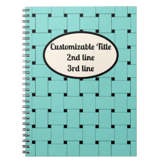 Minimalistische elegantie: geweven bandjes. Blauw Notitieboek